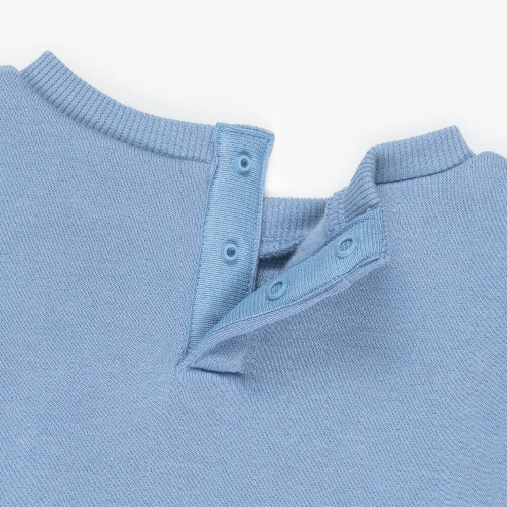 Nike-Pale Blue Cotton Baby Tracksuit with Swoosh Logos | Childrensalon