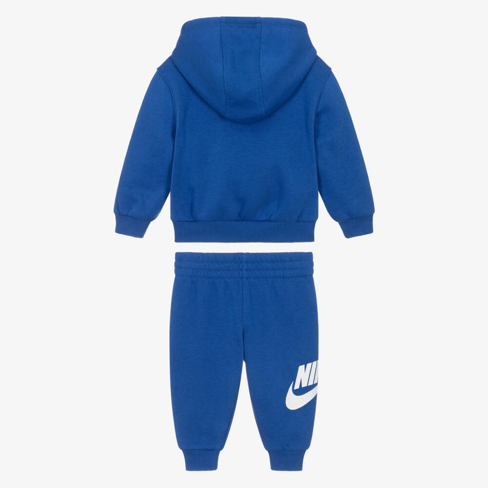 Nike-Royal Blue Cotton Tracksuit with Swoosh Logo | Childrensalon