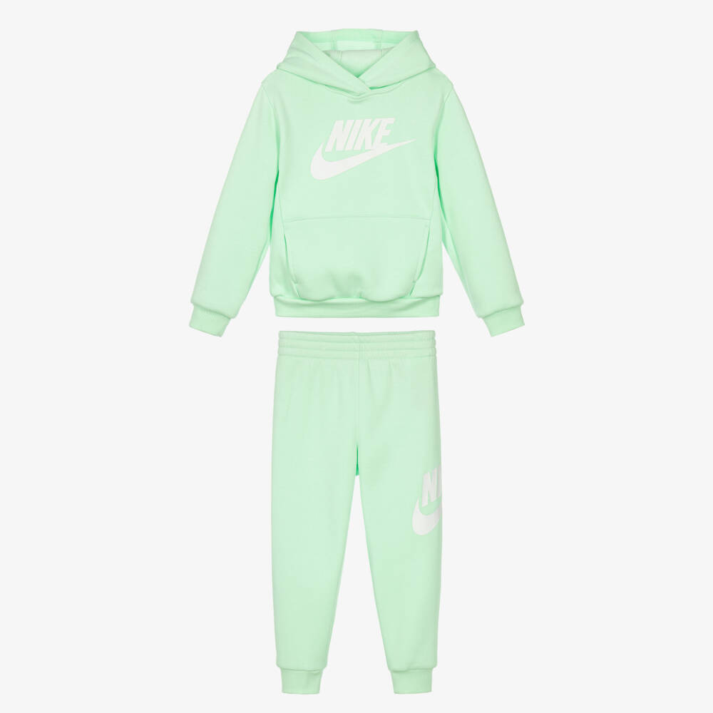 Nike-Swoosh Print Jersey Tracksuit in Arctic Green | Childrensalon
