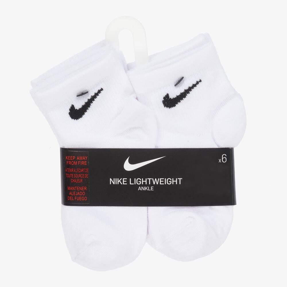 Nike-جوارب قطن لون أبيض (عدد 6) | Childrensalon