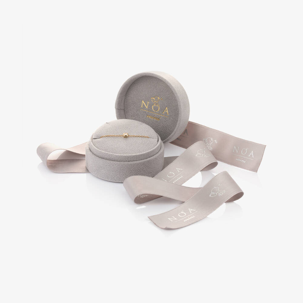 NOA Mini-Babys 1st 18kt Gold & Diamond Bracelet | Childrensalon
