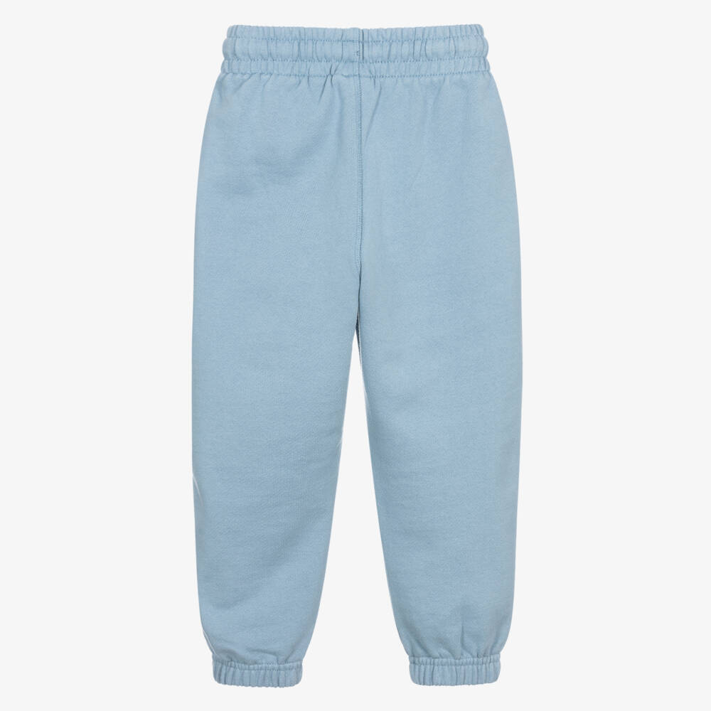 Off-White-Boys Blue Cotton Jersey Joggers | Childrensalon