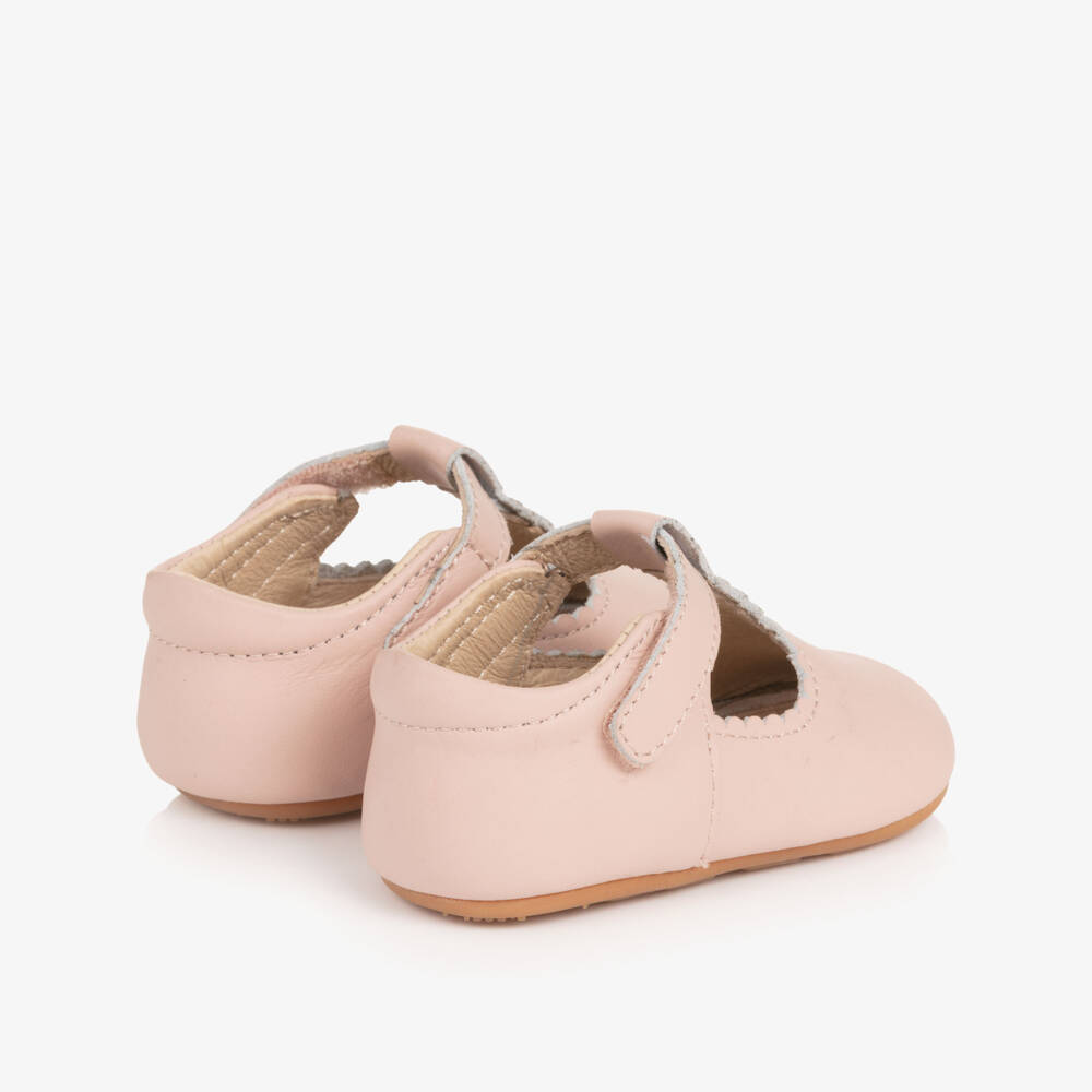 Old Soles-Baby Girls Pale Pink Leather Pre-Walker Shoes | Childrensalon