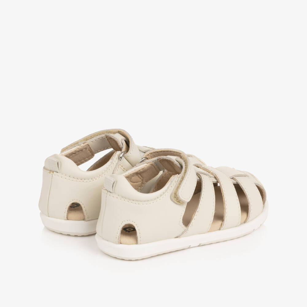 Old Soles-Beige Leather First Walker Sandals | Childrensalon