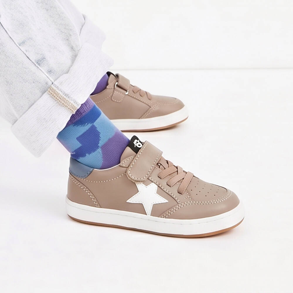 Old Soles-Boys Beige Leather Star Trainers | Childrensalon