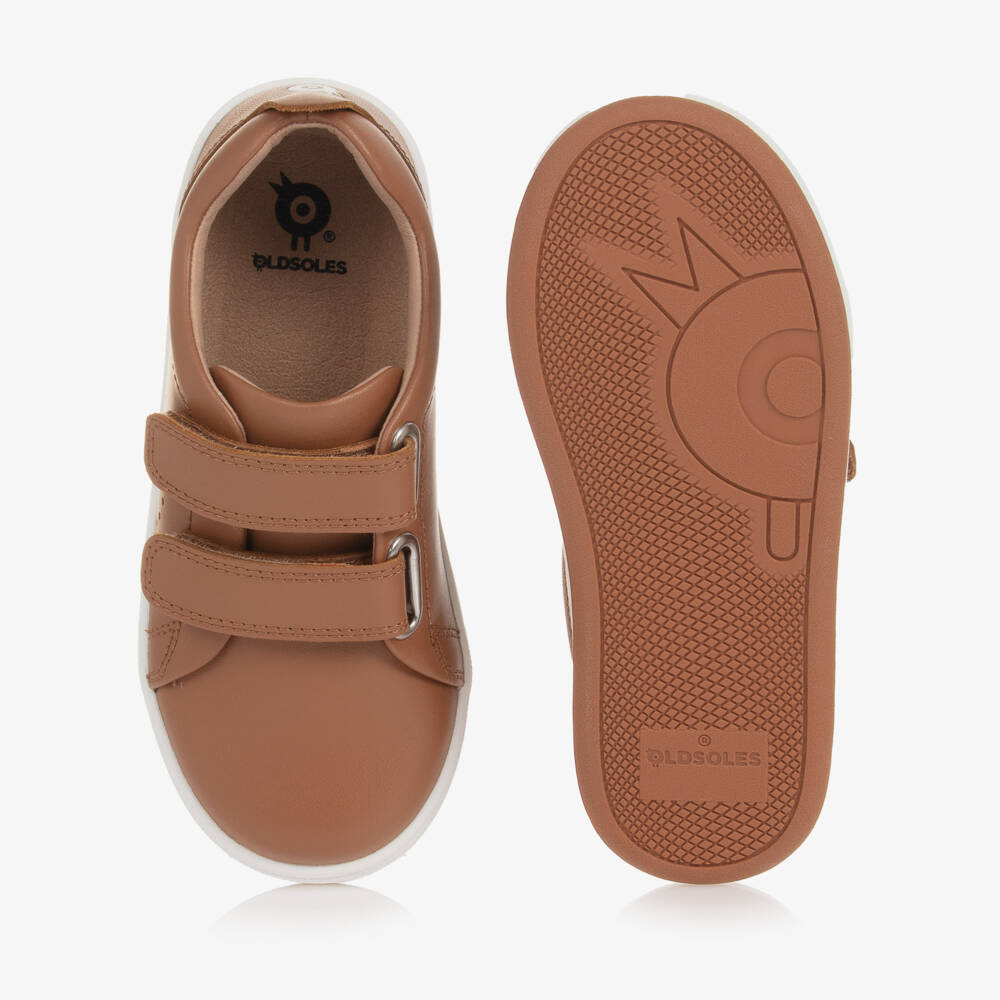 Old Soles-Boys Brown Leather Trainers | Childrensalon