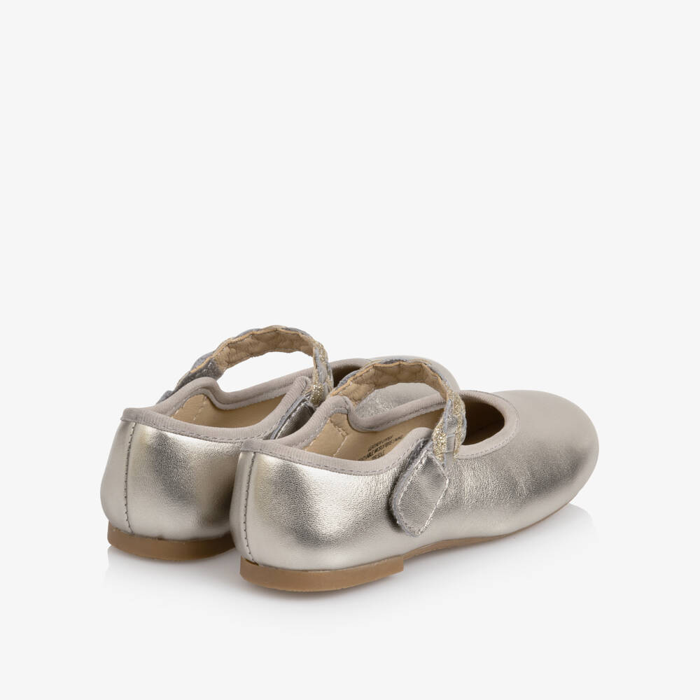 Old Soles-Girls Champagne Gold Leather Pumps | Childrensalon