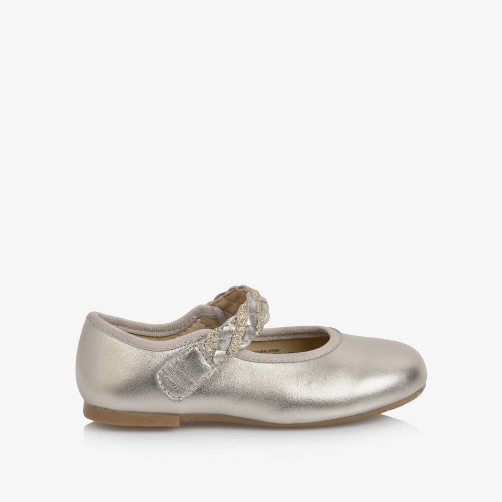 Old Soles-Girls Champagne Gold Leather Pumps | Childrensalon