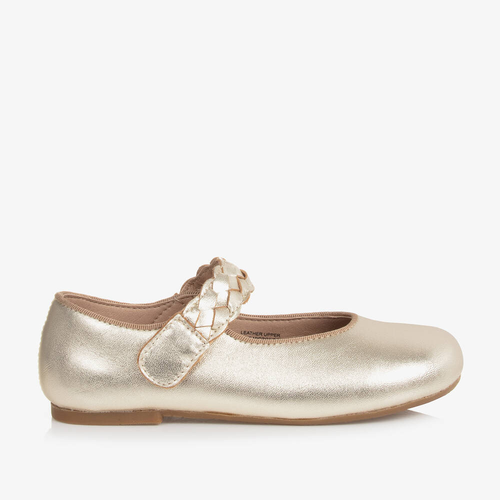 Old Soles-حذاء جلد لون ذهبي للبنات | Childrensalon