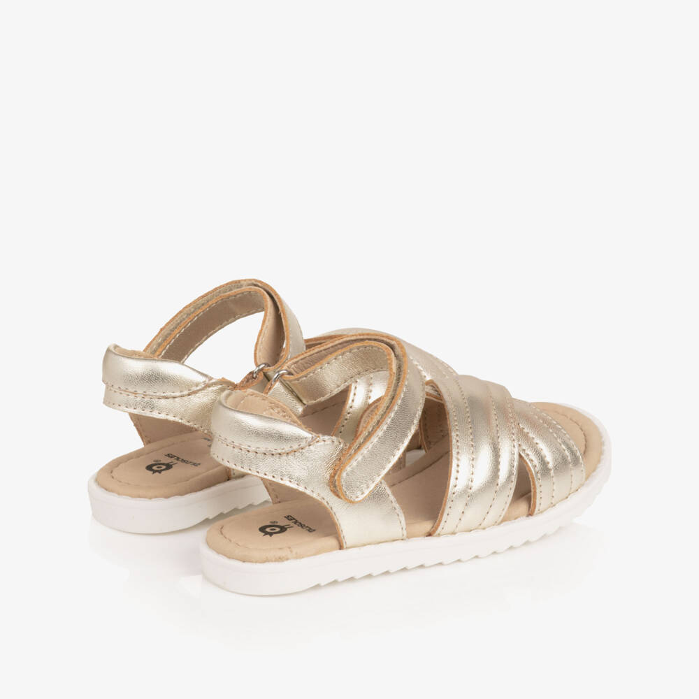 Old Soles-Золотые кожаные сандалии с ремешками для девочек | Childrensalon