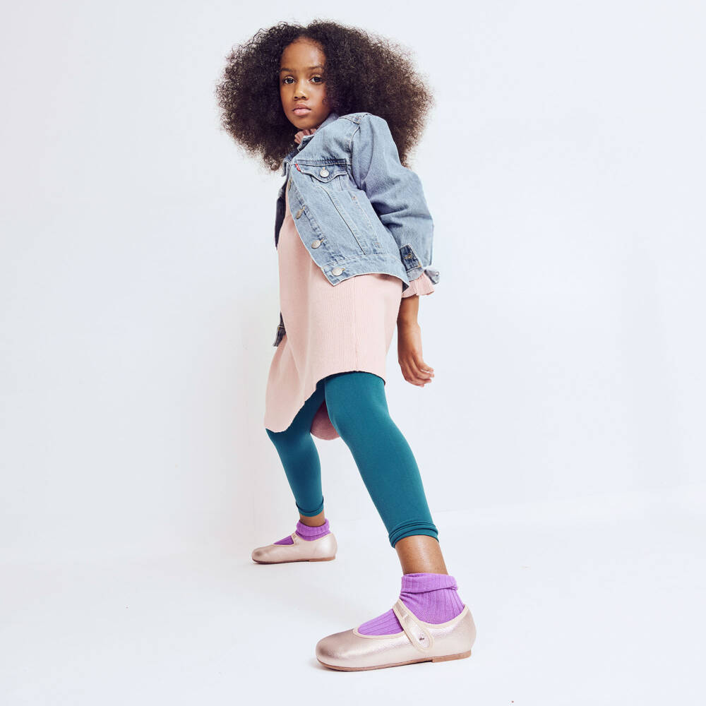 Old Soles-Girls Metallic Pink Leather Pumps | Childrensalon