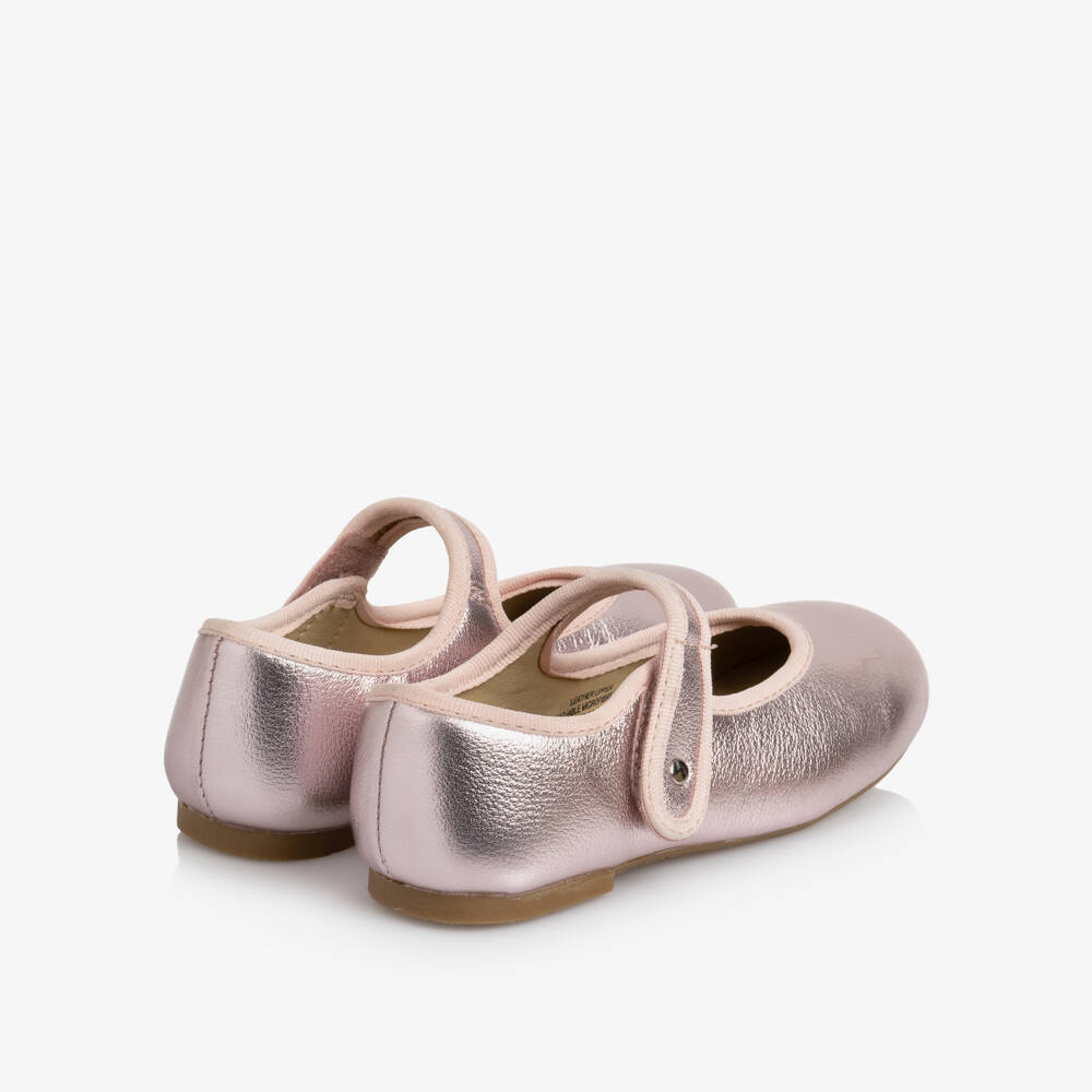 Old Soles-Girls Metallic Pink Leather Pumps | Childrensalon