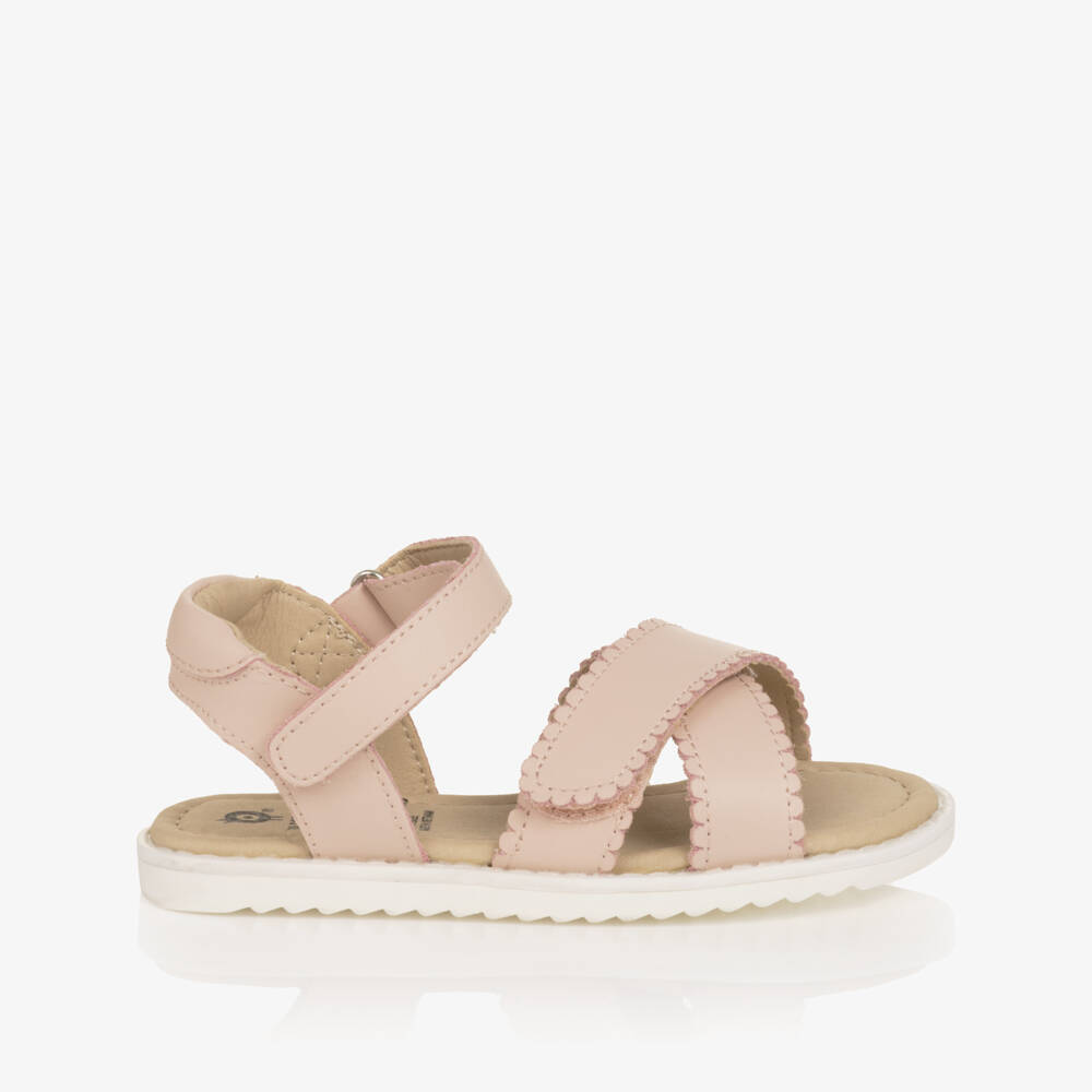 Old Soles-Girls Pale Pink Leather Sandals | Childrensalon