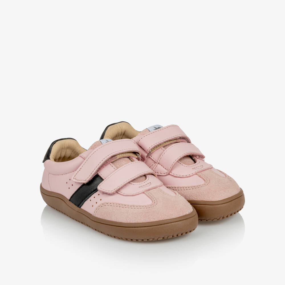 Old Soles-Girls Pink Leather Barewalk Trainers | Childrensalon