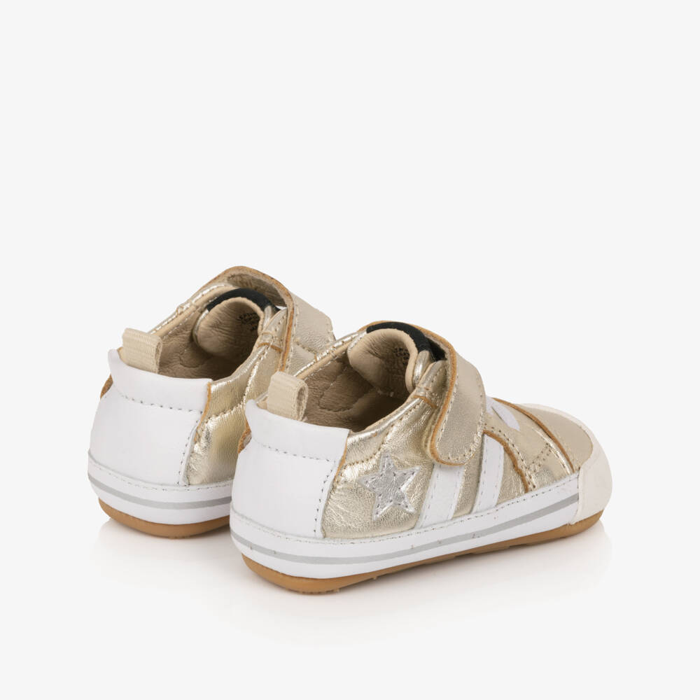 Old Soles-Золотые кожаные кроссовки-пинетки | Childrensalon