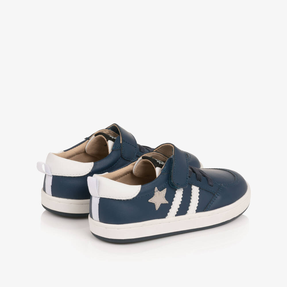 Old Soles-Gold Leather Trainers with Stars & Stripes | Childrensalon