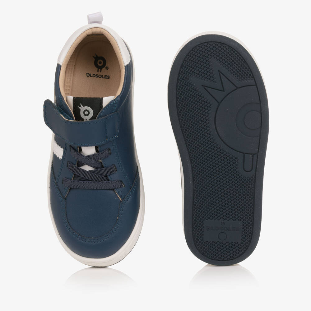 Old Soles-Gold Leather Trainers with Stars & Stripes | Childrensalon