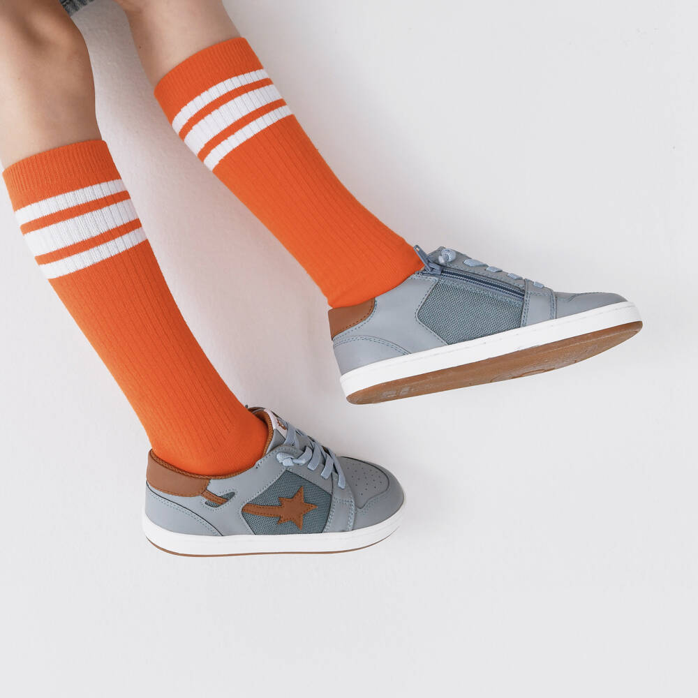 Old Soles-حذاء رياضي جلد لون بني أزرق فاتح وبني | Childrensalon