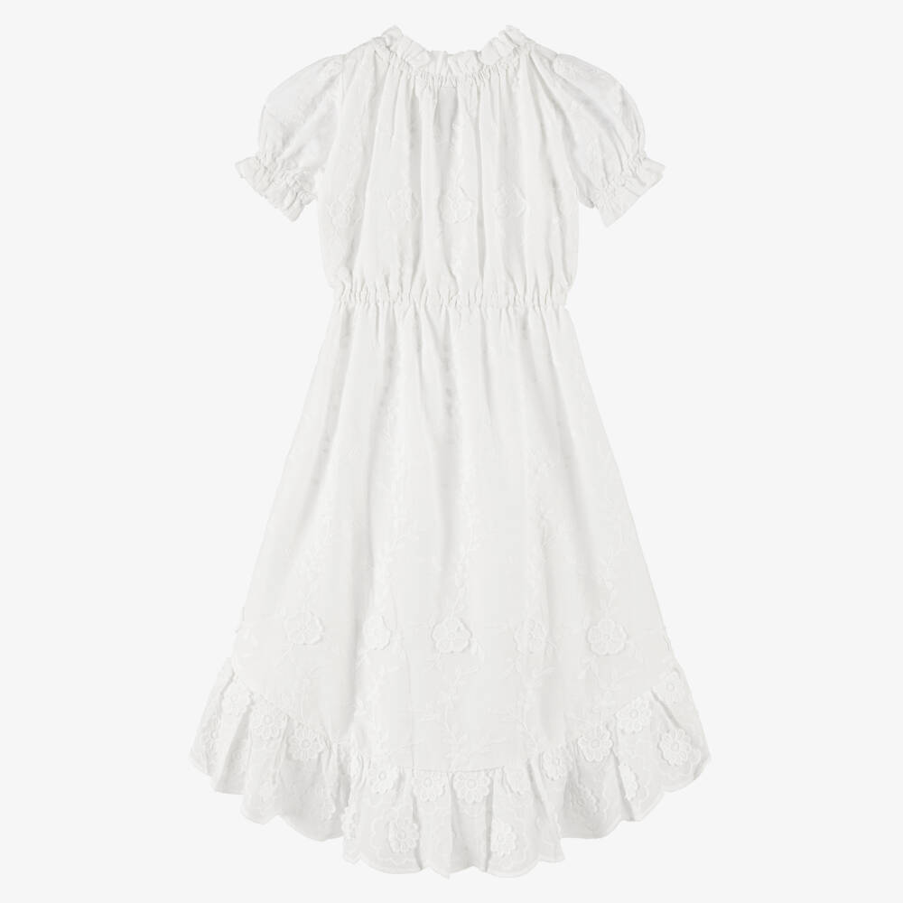 Olga Valentine-فستان بطبعة ورود لون أبيض للبنات | Childrensalon