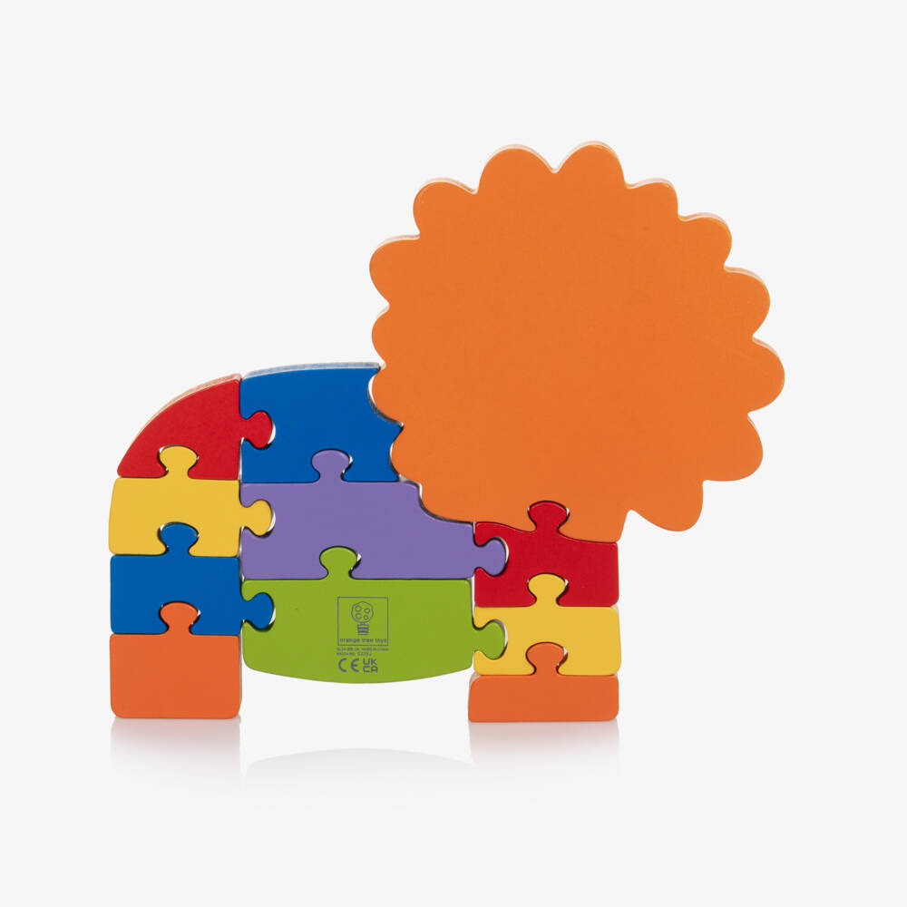 Orange Tree Toys-Colourful Lion Number Puzzle (24cm) | Childrensalon
