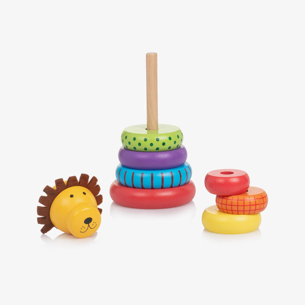 Orange Tree Toys-Colourful Lion Stacking Ring (20cm) | Childrensalon