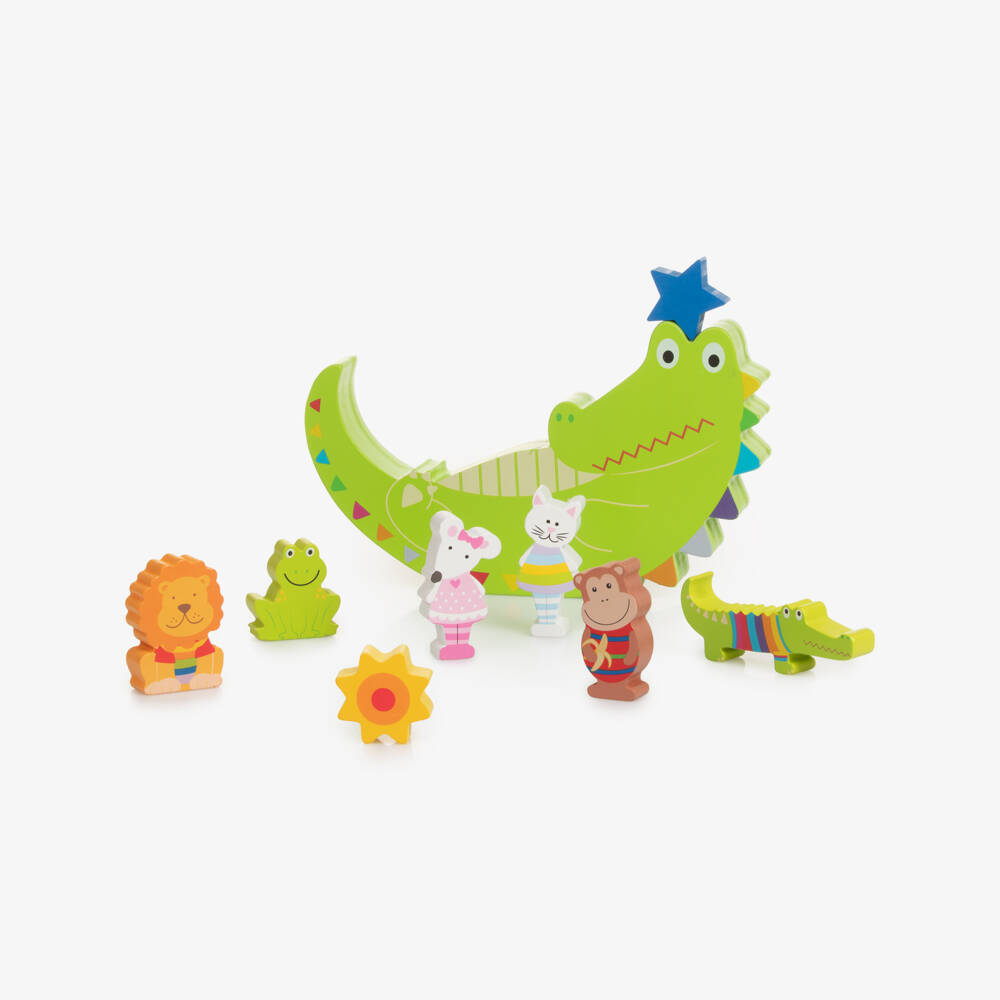 Orange Tree Toys-Green Crocodile Animal Balancing Game (21cm) | Childrensalon