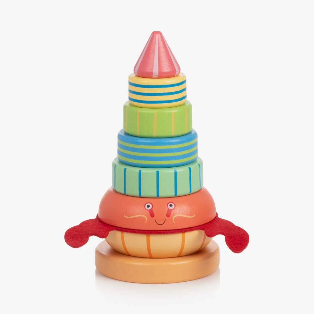 Orange Tree Toys-Hermit Crab Wooden Stacking Toy (17cm) | Childrensalon