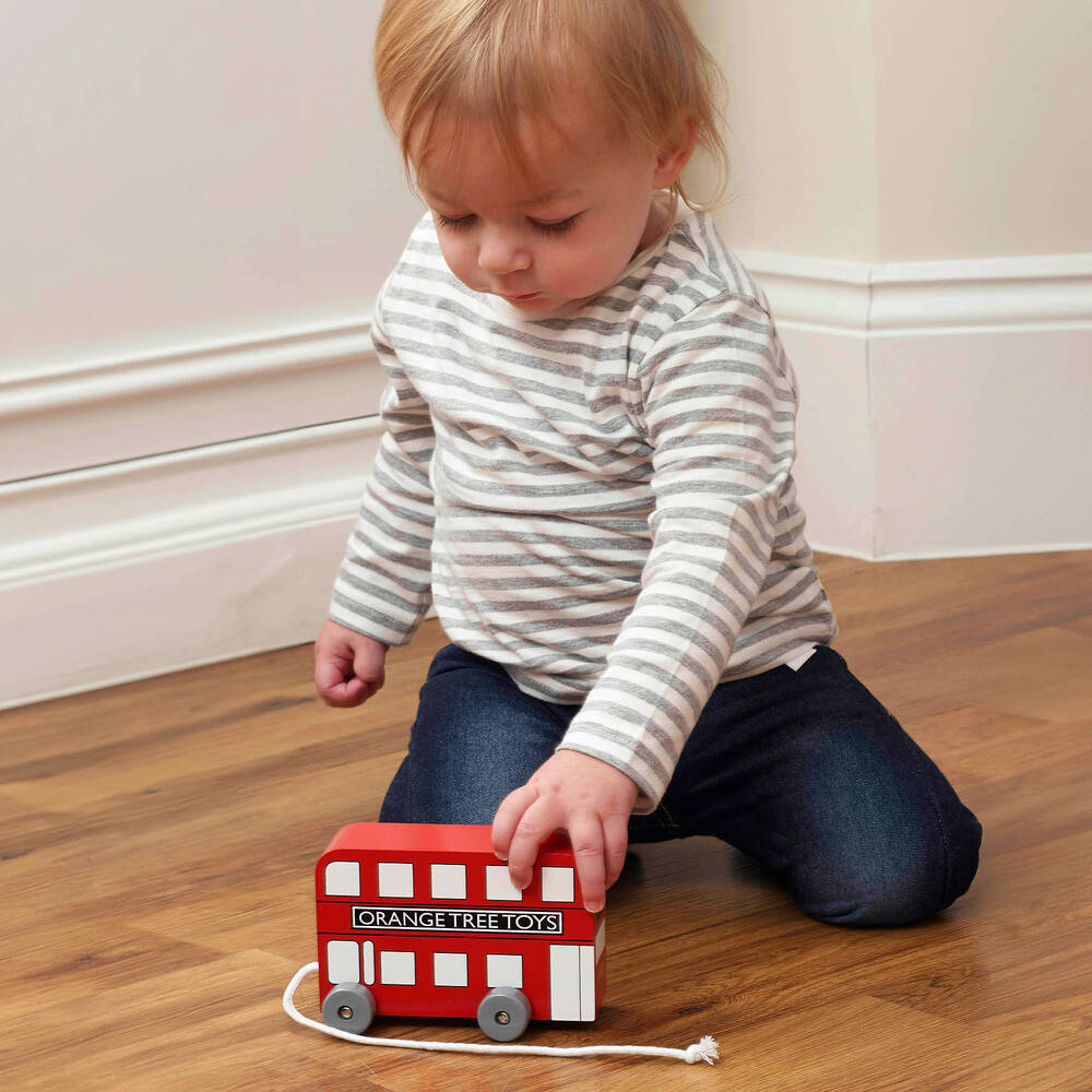 Orange Tree Toys-London Bus Pull Along Toy (13cm) | Childrensalon