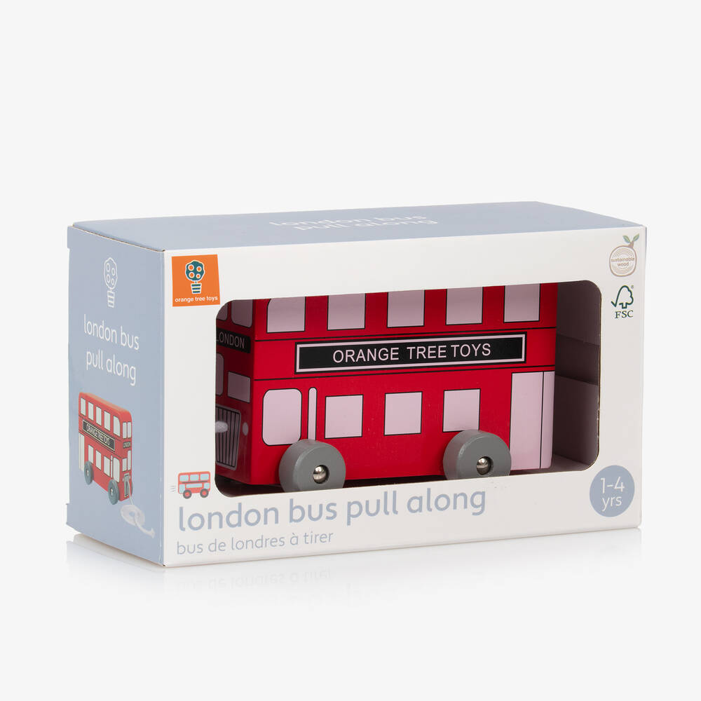 Orange Tree Toys-London Bus Pull Along Toy (13cm) | Childrensalon
