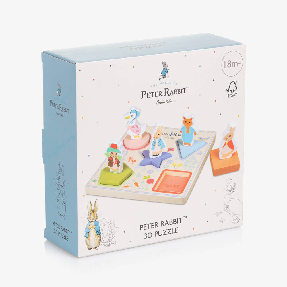 Orange Tree Toys-Peter Rabbit 3D Wooden Puzzle (19cm) | Childrensalon