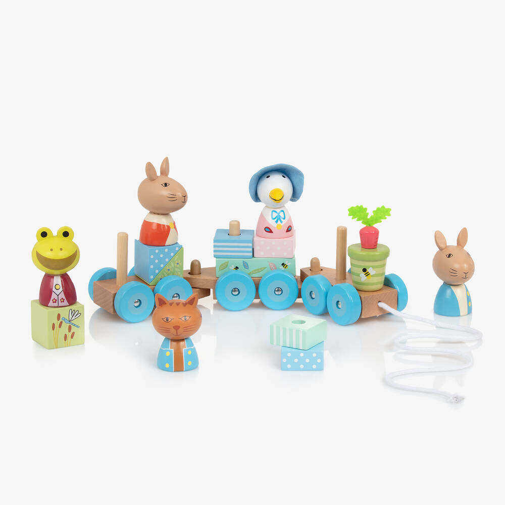 Orange Tree Toys-Peter Rabbit Wooden Puzzle Train Toy (29cm) | Childrensalon