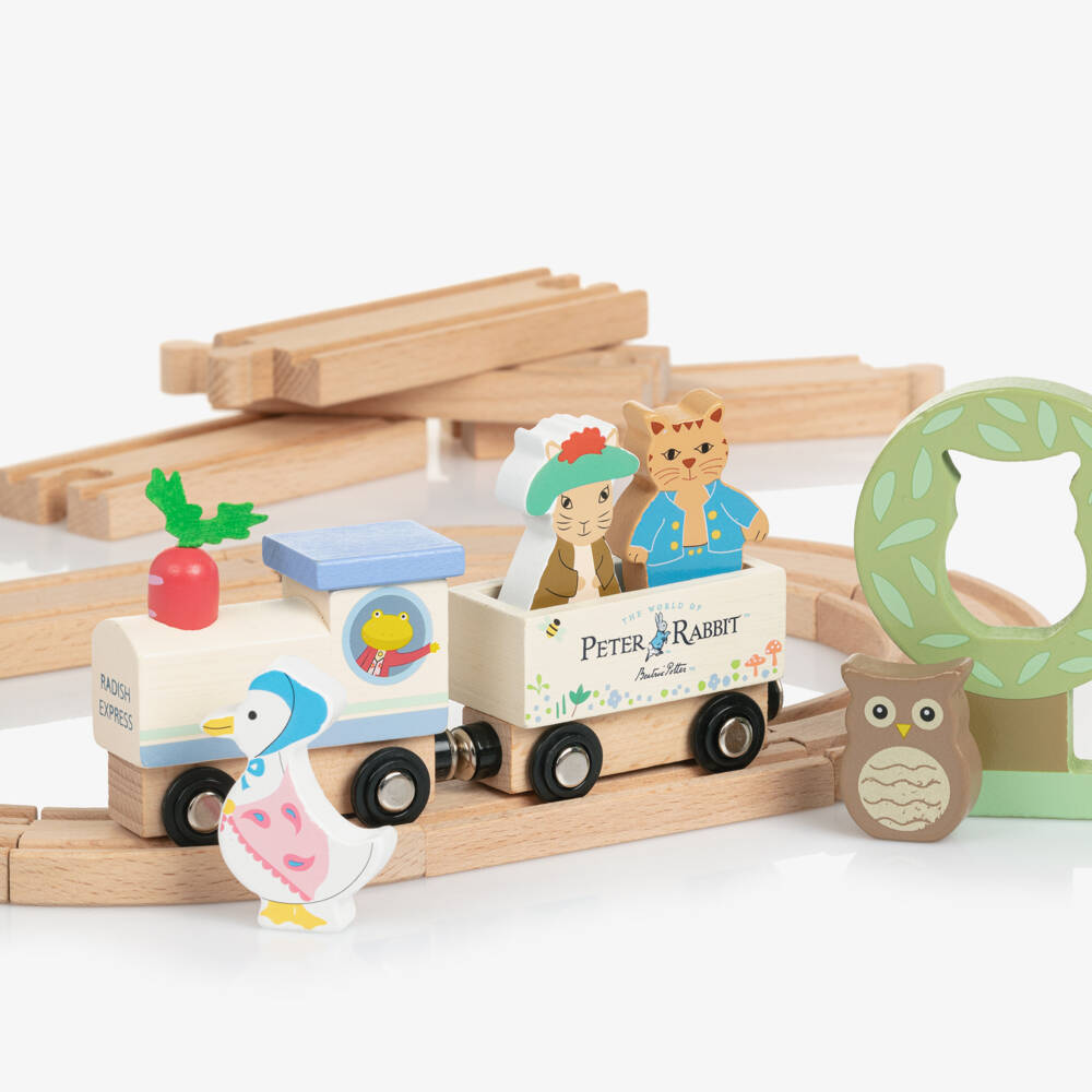 Orange Tree Toys-Peter Rabbit Wooden Train Set (56cm) | Childrensalon
