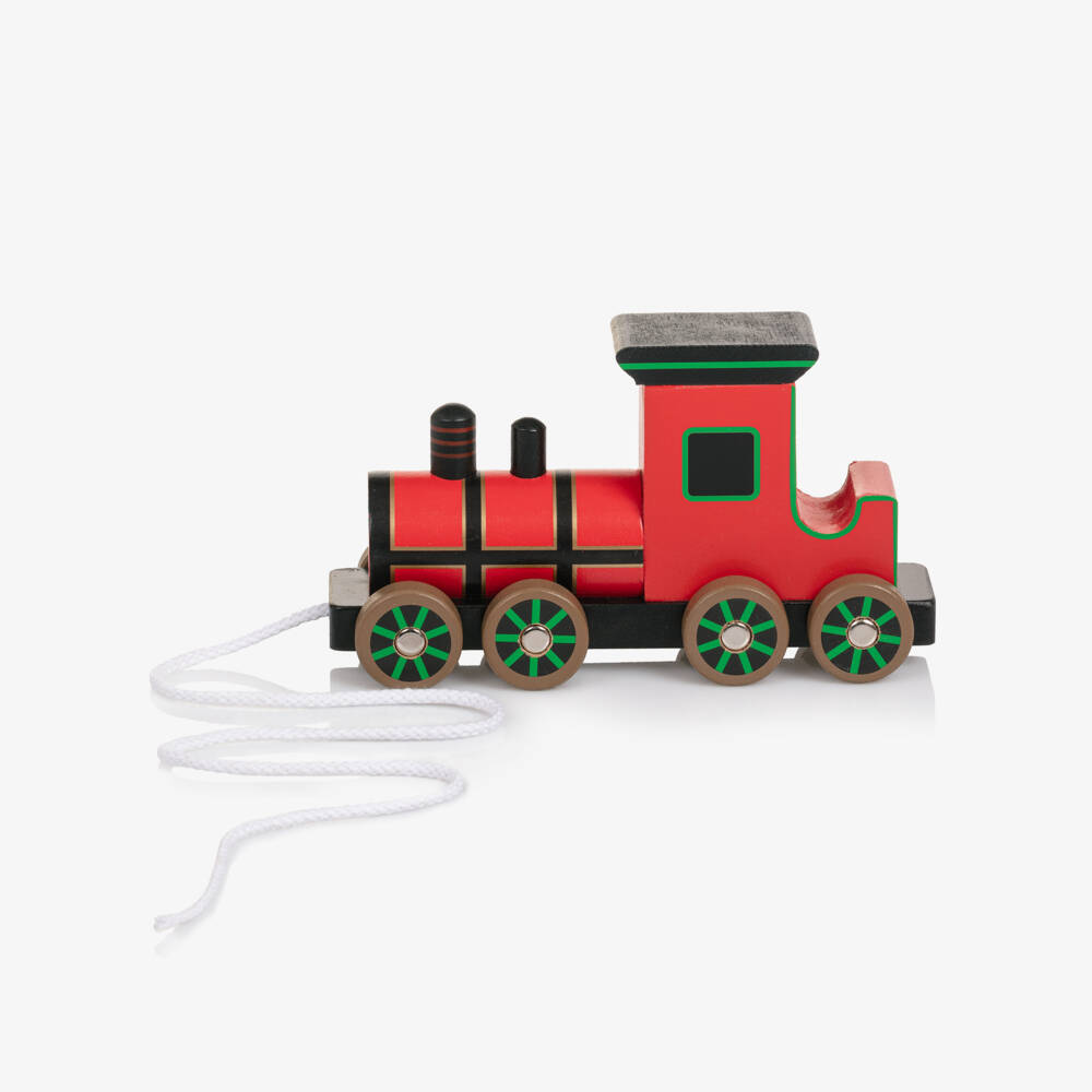 Orange Tree Toys-Red Steam Train Pull Along Toy (20cm) | Childrensalon