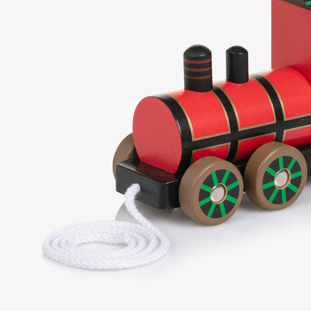Orange Tree Toys-Red Steam Train Pull Along Toy (20cm) | Childrensalon