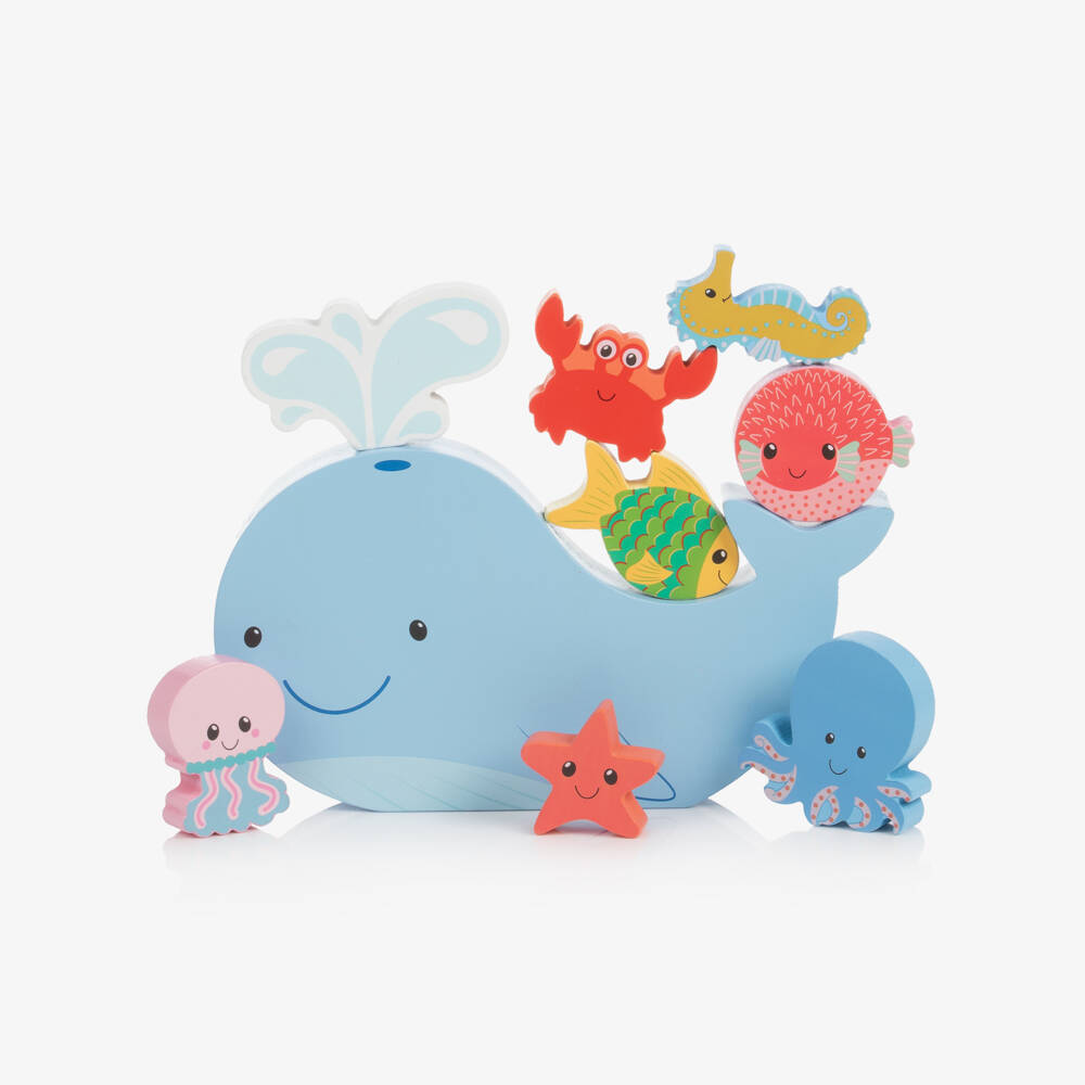 Orange Tree Toys-Sea Life Wooden Stacking Game (22cm) | Childrensalon