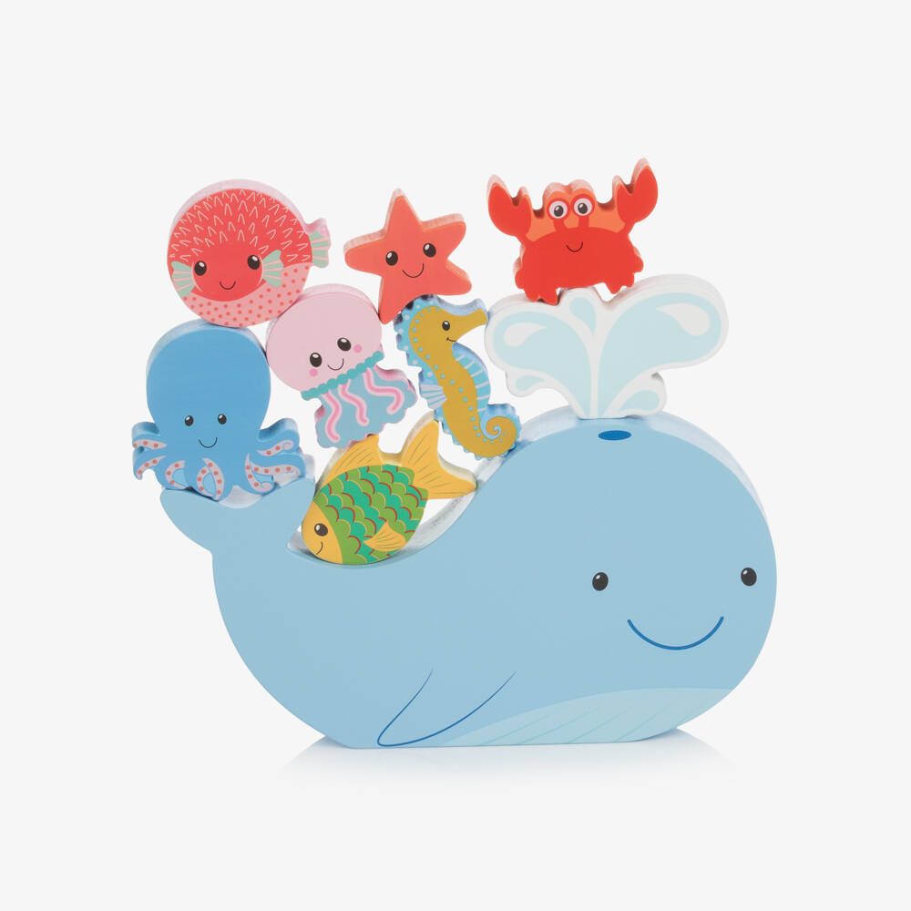 Orange Tree Toys-Sea Life Wooden Stacking Game (22cm) | Childrensalon