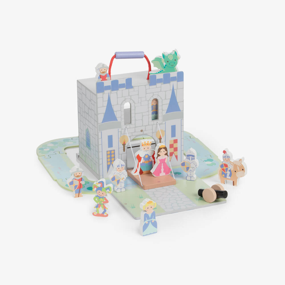 Orange Tree Toys-Wooden Castle Play Set (22cm) | Childrensalon