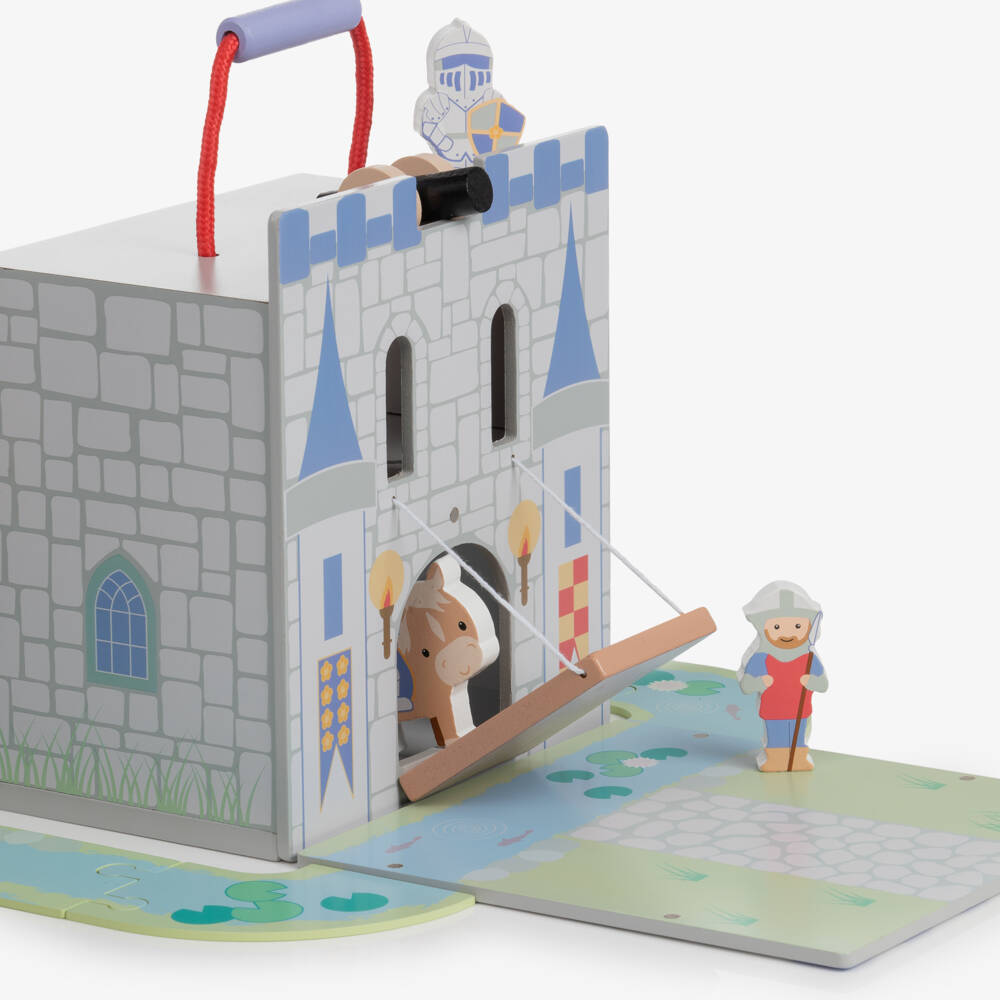 Orange Tree Toys-Wooden Castle Play Set (22cm) | Childrensalon