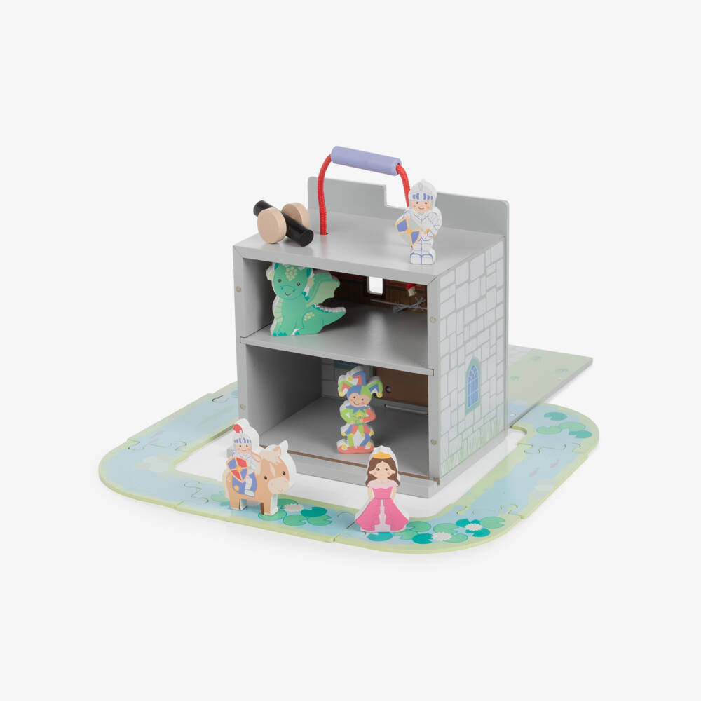 Orange Tree Toys-Wooden Castle Play Set (22cm) | Childrensalon