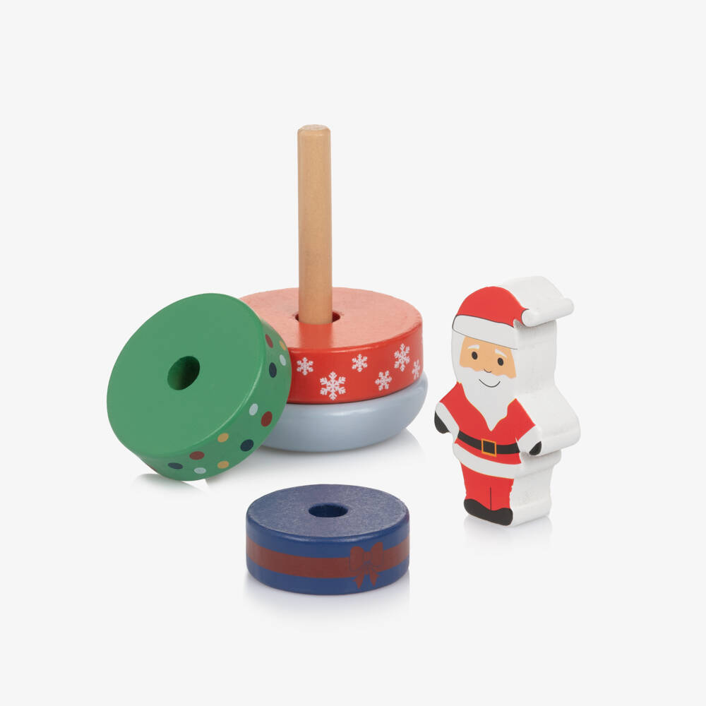Orange Tree Toys-Wooden Father Christmas Stacking Toy (18cm) | Childrensalon