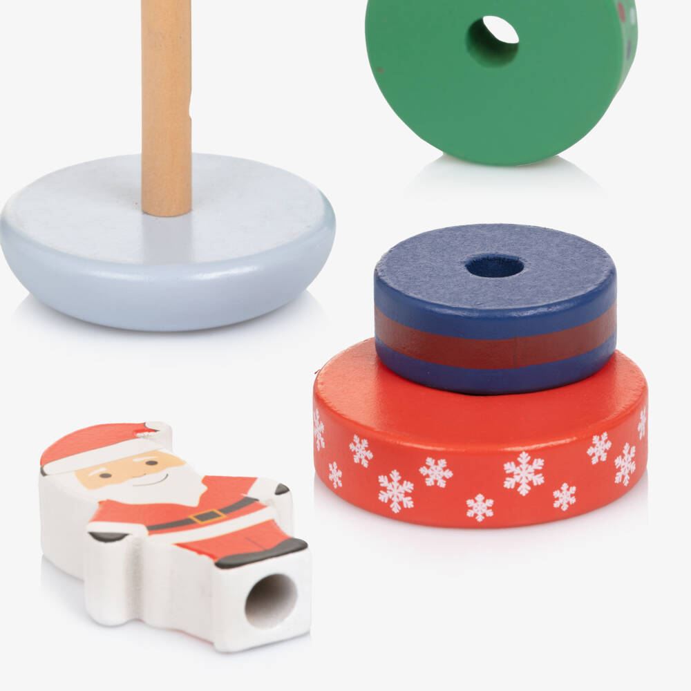 Orange Tree Toys-Wooden Father Christmas Stacking Toy (18cm) | Childrensalon