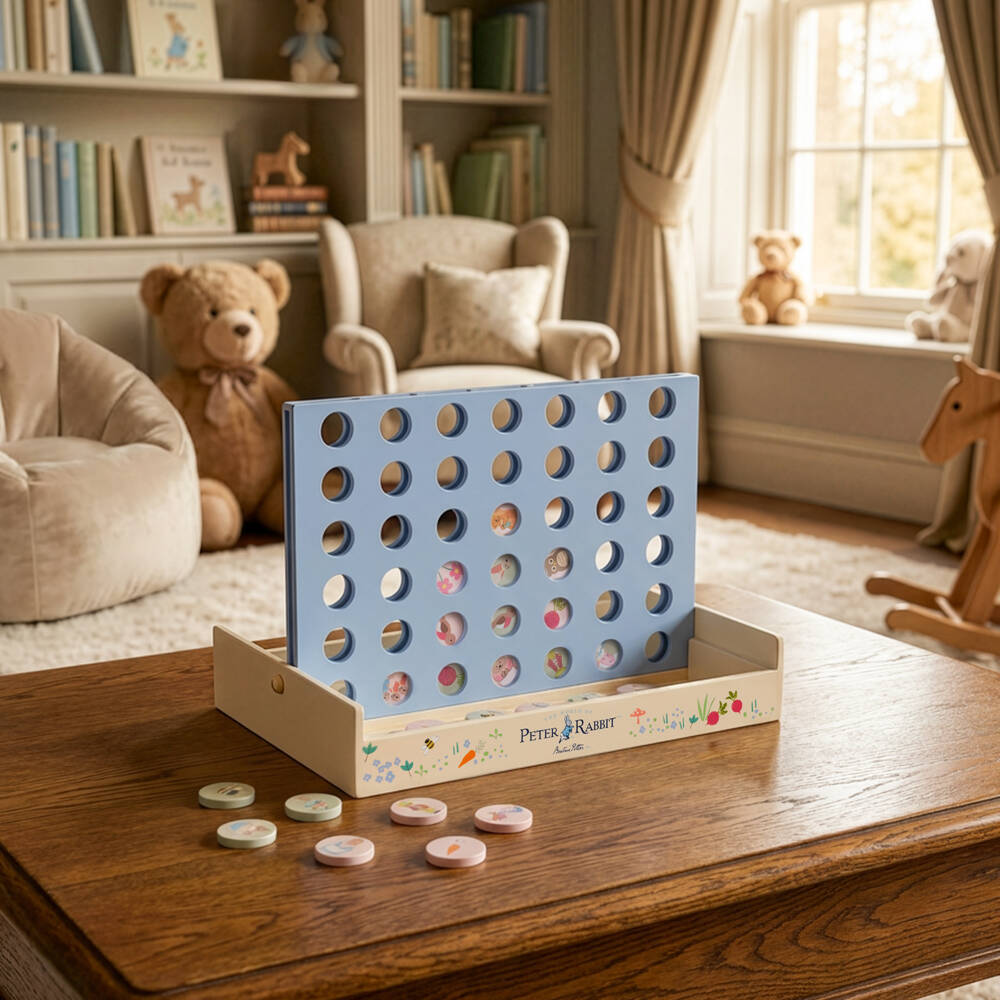 Orange Tree Toys-Wooden Peter Rabbit 4-In-A-Row Game (25cm) | Childrensalon