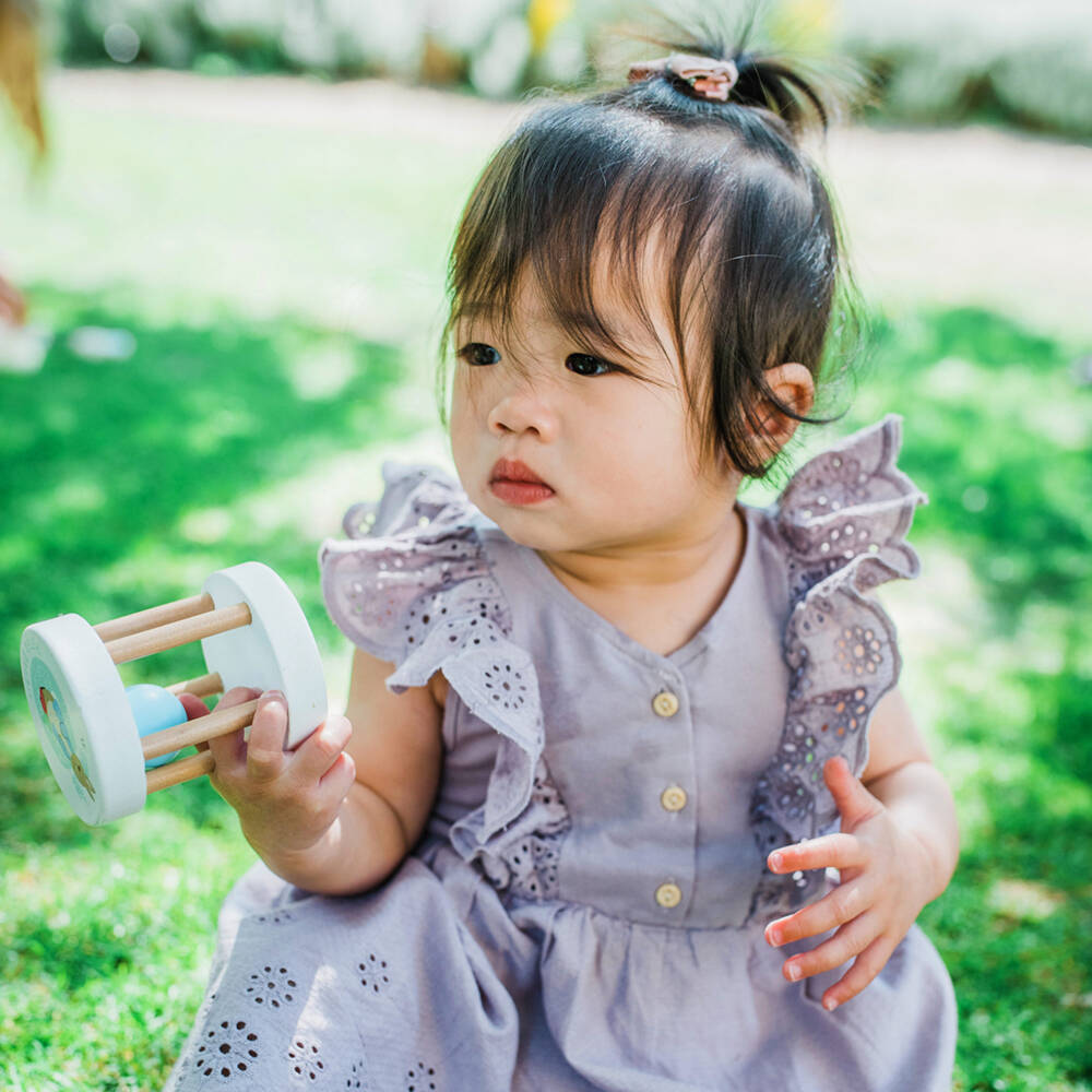 Orange Tree Toys-Wooden Peter Rabbit Roller Rattle (8cm) | Childrensalon