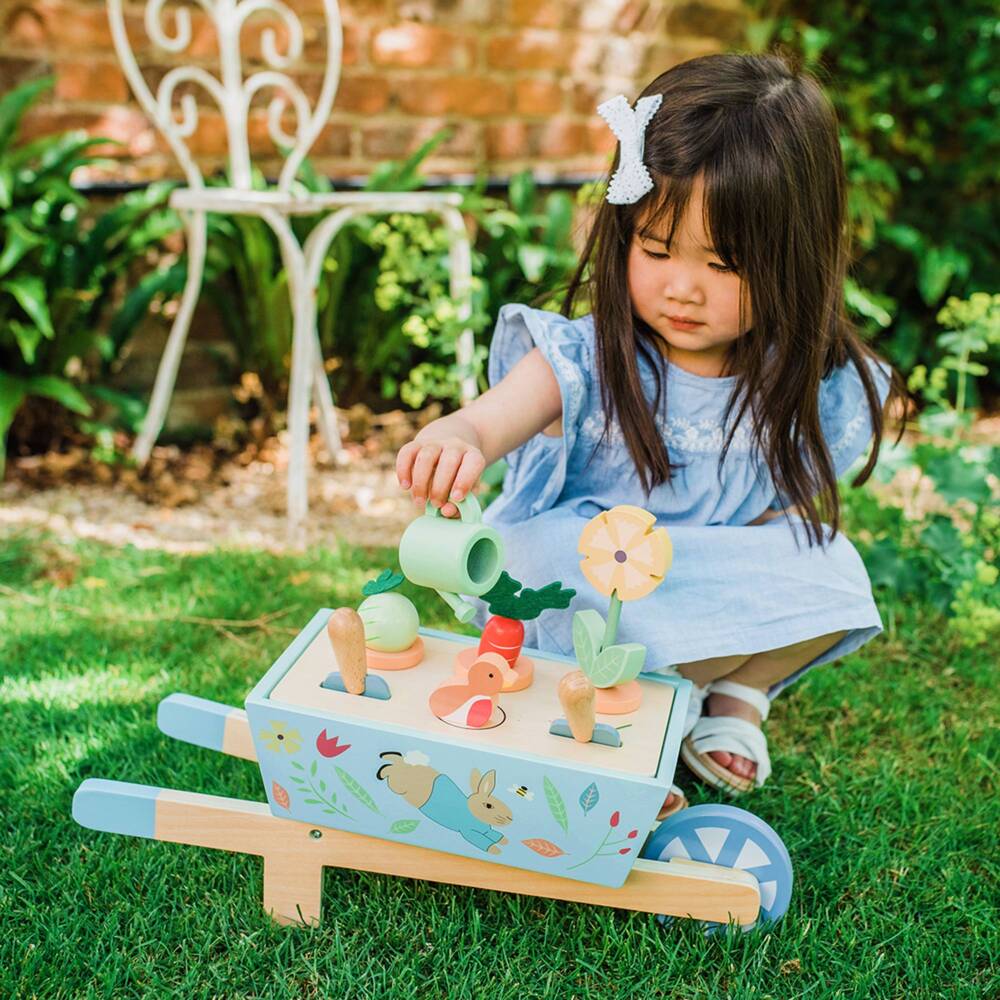 Orange Tree Toys-Wooden Peter Rabbit Wheelbarrow Set (46cm) | Childrensalon