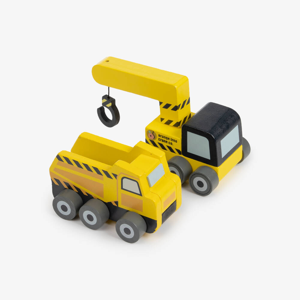 Orange Tree Toys-Yellow Construction Vehicles Play Set (11cm) | Childrensalon