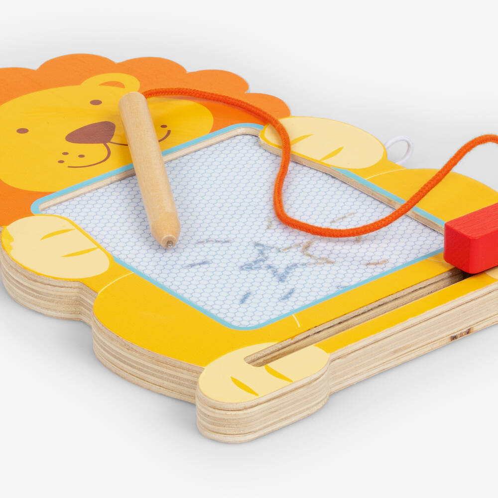 Orange Tree Toys-Деревянная доска Лев жёлтая для рисования (24см) | Childrensalon