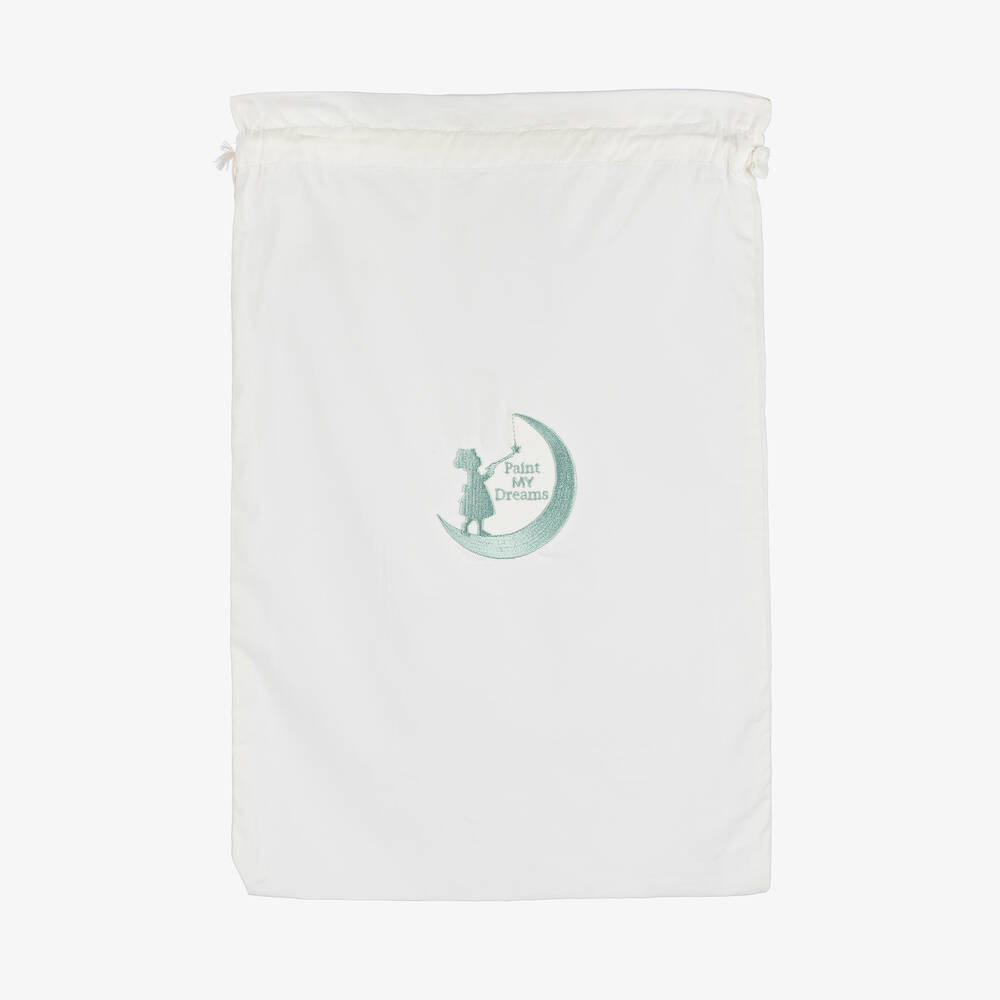 Paint My Dreams-Girls White Personalised Blossom Bathrobe | Childrensalon