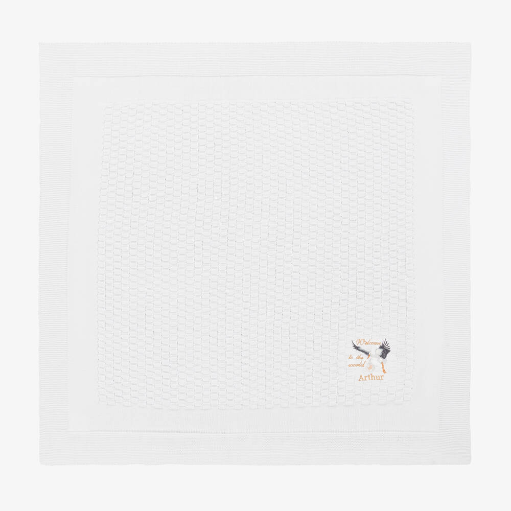 Paint My Dreams-Personalised Welcome To The World Blanket (88cm) | Childrensalon