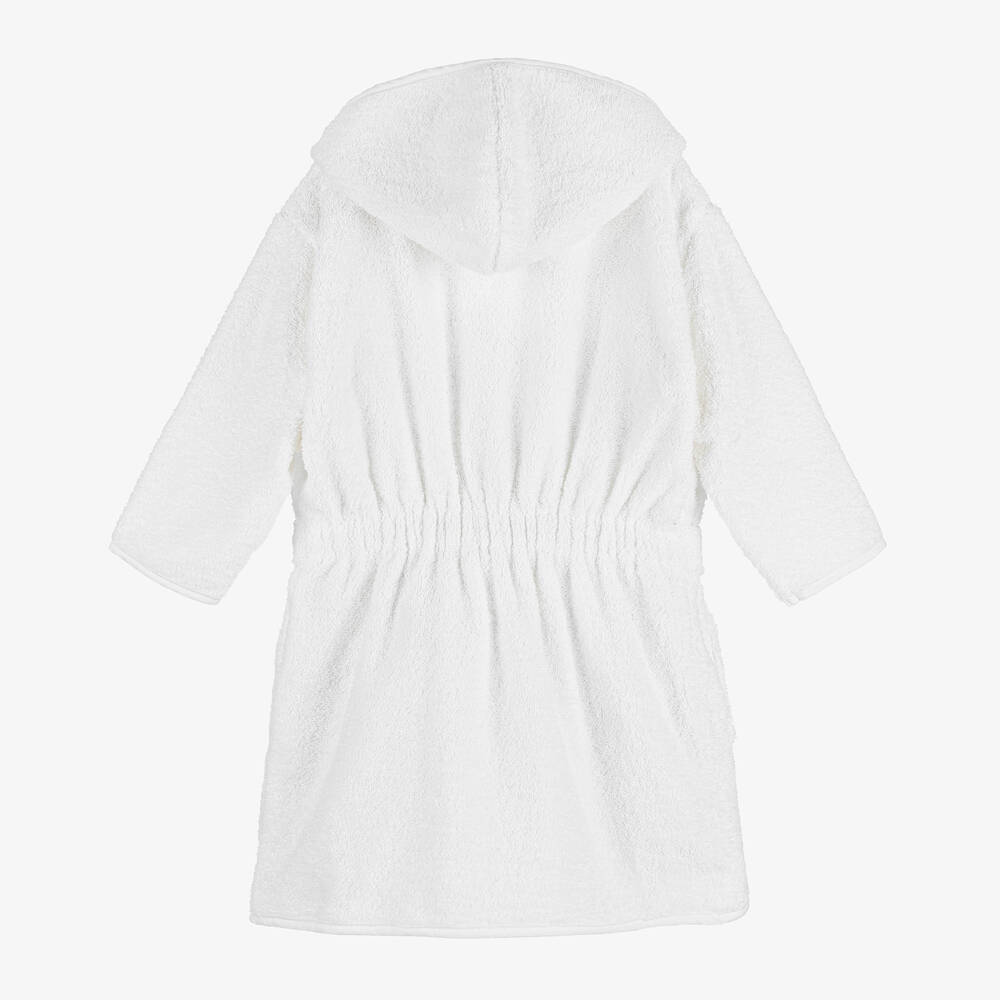 Paint My Dreams-روب حمام مخصص بالريش قطن لون أبيض للأطفال | Childrensalon