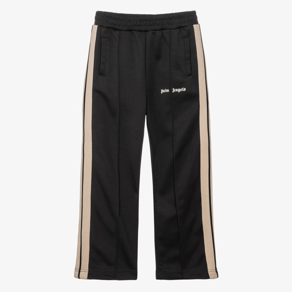 Palm Angels-Black Pintuck Jersey Joggers for Boys | Childrensalon